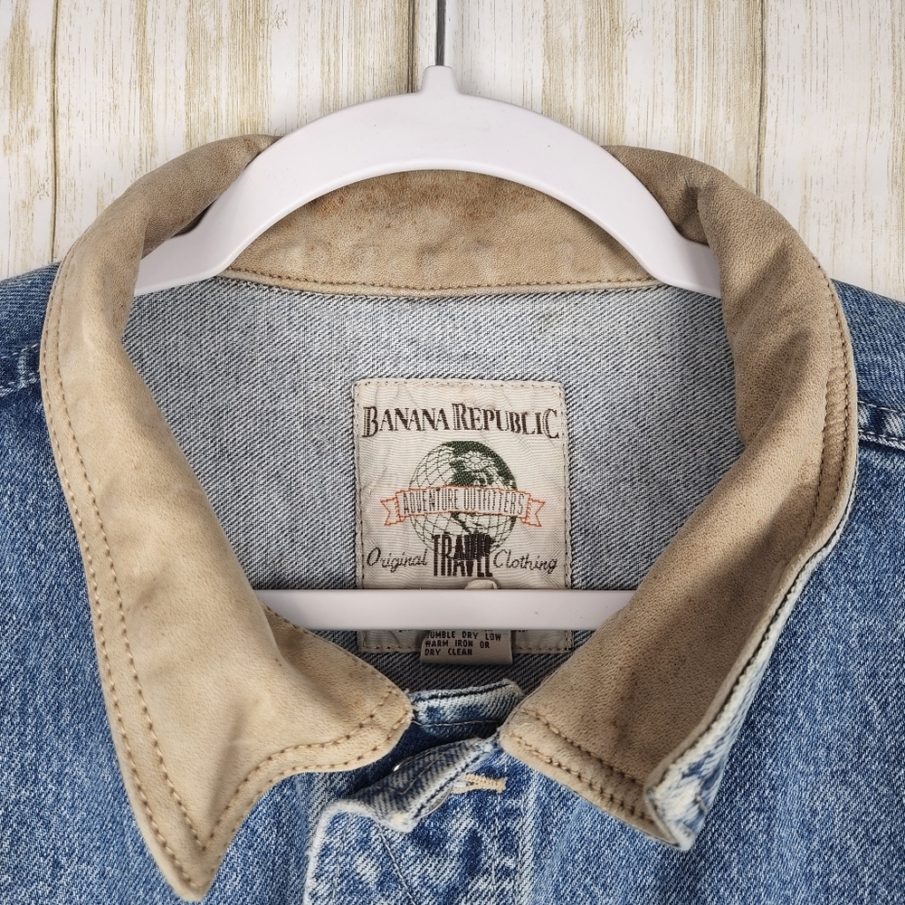 Vintage Banana Republic Denim Jacket XL - Picture 3 of 12